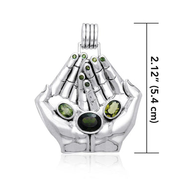 A clear landscape of our palms ~ Dali-inspired fine Sterling Silver Jewelry Pendant TPD1155 - Jewelry